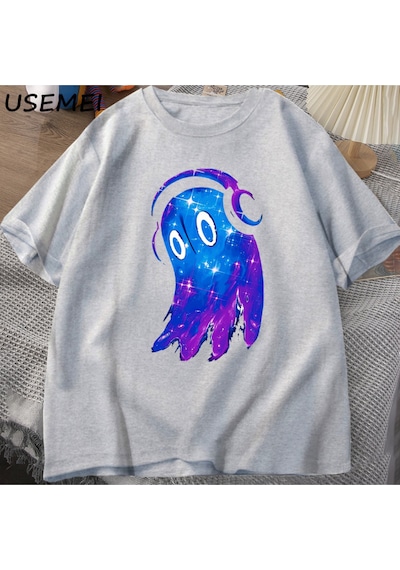 Flood Of Style Undertale Napstablook Müzik Hayalet T Shirt Rahat Pamuk Kısa Kollu Erkekler Sclothes O Boyun Gri
