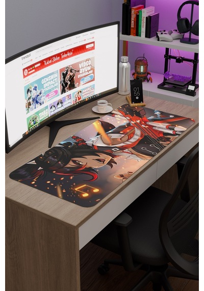 Xinyan Genshin Impact Anime Oyuncu V2 - 90x40 Xxl Gaming Mouse Pad Fare Altlığı