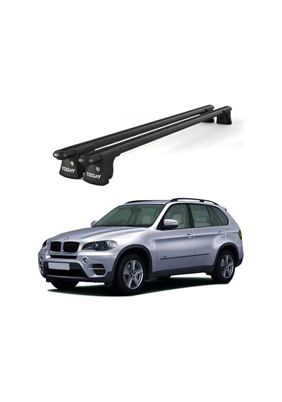Trio-ı Bmw X5 E53 2000-2003 Uyumlu Siyah Kilitli Ara Atkı 135cm Port Bagaj Tavan Barı