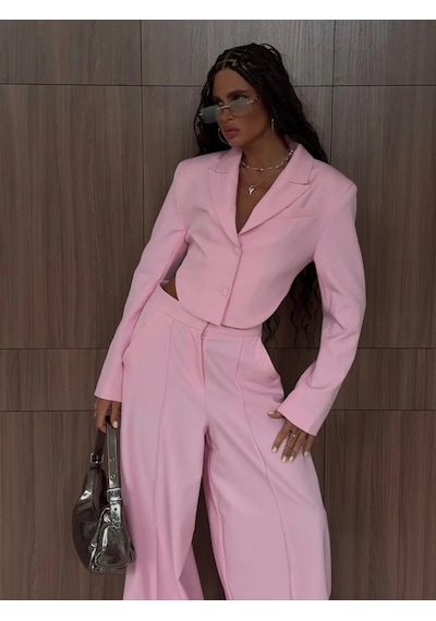 Havens Noxs Premıum Pantolon Ceket Takım Pembe