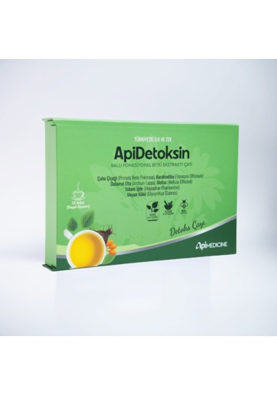 Apimedicine Apidetoksin Premium Ballı Bitki Ekstrakt Çayı 12 Adet - Günlük Ferahlık Pratik Kaşık Çay
