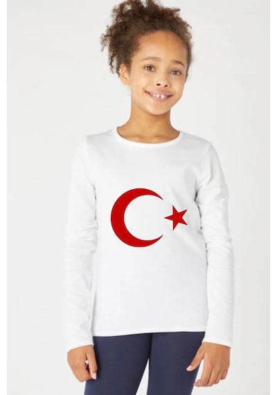 Genel Markalar 23 Nisan Ay Yıldızlı Türk Bayraklı Unisex Çocuk Uzun Kollu Tshirt Nbl24 Beyaz Beyaz Genel Markalar 23 Nisan Ay Yıldızlı Türk Bayraklı Unisex Çocuk Uzun Kollu Tshirt Nbl24 Beyaz Beyaz