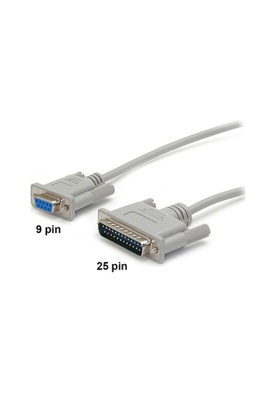 Db9 Dişi/db25 Erkek Null Modem Rs232 Seri Kablosu 1.5m
