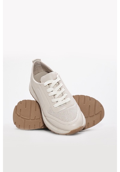 FAST STEP Hakiki Deri Kadın Casual Ayakkabı 169za6313 Bej