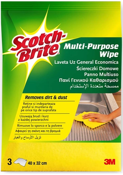 Scotch-Brite 3M Genel Kullanım Amaçlı Temizlik Bezi 32 x 40 CM 3'lü