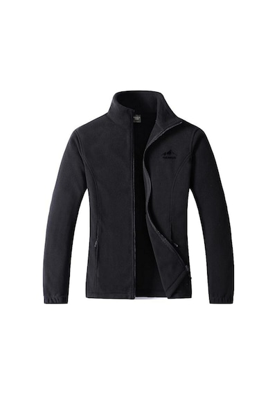 Genius Store Unisex Polar Tam Fermuarlı Outdoor Polar Ceket Tactical Polar Kadın-erkek Polar Renkli-tam Siyah