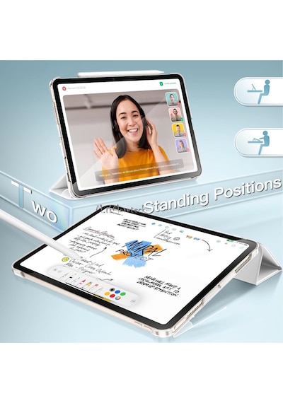 Huawei Matepad Se 11'' İnç 2024 Kılıf Akıllı Uyku Modlu Standlı Arkası Şeffaf Tablet Smart Kapak