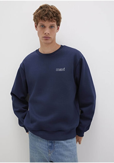 Mavi Baskılı Koyu Lacivert Erkek Sweatshirt M0s10379-70488 Koyu Lacivert