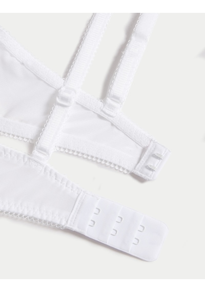 Marks & Spencer Dantelli Balenli Plunge Sütyen T33000318 Beyaz