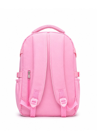 Quovo Kawaii Bag Club Kore Tarzı Full Aksesuarlı Ortopedik Günlük Yeni Okul Sırt Çantası Pembe