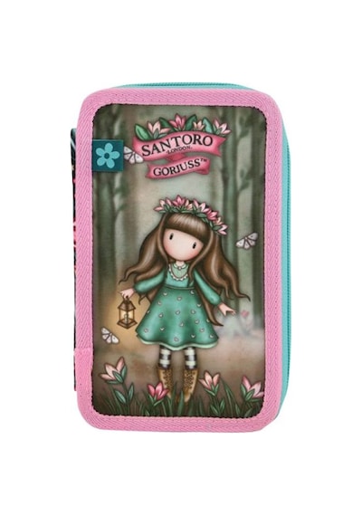Santoro Gorjuss Woodland Wildflower 3 Katlı İçi Dolu Kalem Çantası 607gj36 Çok Renkli