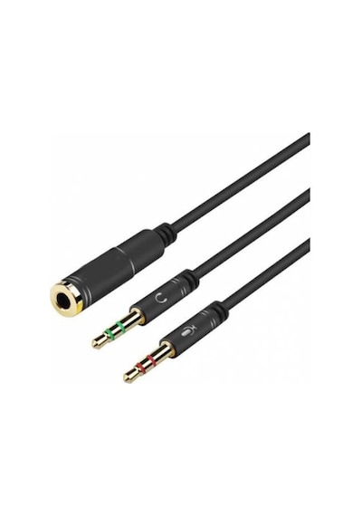 Kaliteli Kulaklık Mikrofon Ayırıcı Aparat 3.5Mm Headphone Mic Aud