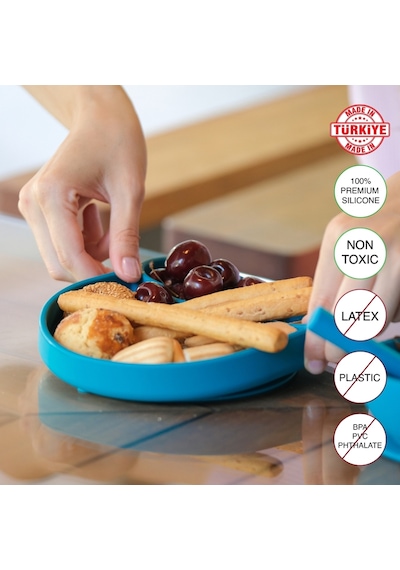 Babychefs Silikon Bebek Beslenme Seti 2 Parça-mavi