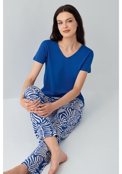 Arnetta Kadın Lacivert Pijama Takım Mavi