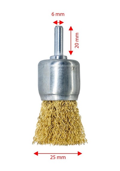 6254 Pimli Kalem Kovan Tel Fırça Sarı Telli 25 Mm