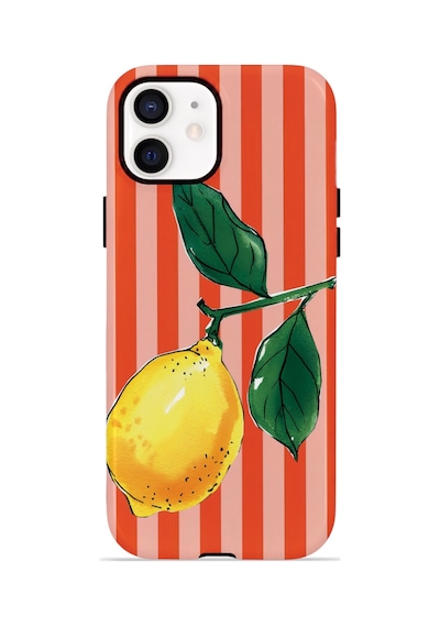 Apple iPhone Uyumlu 11 Vorian Çift Katmanlı Kılıf Sicilian Lemon Red Stripe