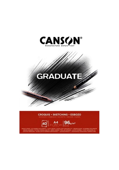 Canson Eskiz Bloğu Graduate Croquıs 40 Syf A4 96 Gr