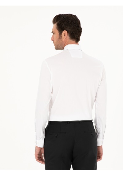 Cacharel Beyaz Slim Fit Pamuk Karışımlı Gömlek 15841036