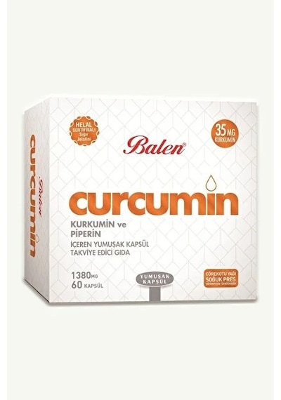 Balen Curcumin Kurkumin Ve Piperin Yumuşak Kapsül 1380 Mg 60