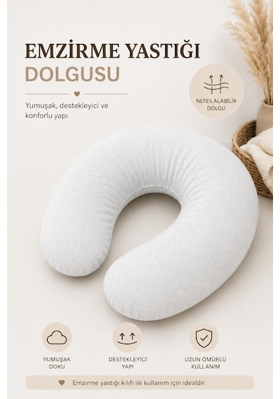 Emzirme Yastığı Dolgusu Tela Kumaş %100 Boncuk Elyaf Anne Bebek Emzirme Yastığı İçi