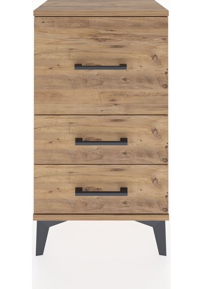 Arges Komodin 3 Çekmeceli 44x30x80 Çam-çam Çam