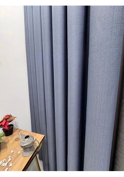 Nivemeshome Roma İndigo 1/3 Sık Pileli Fon Perde Apm Indigo