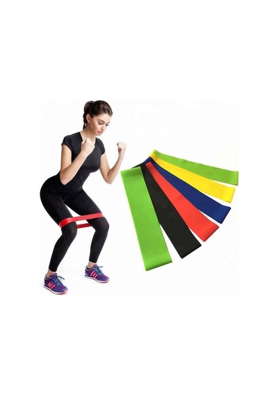 Pilates Squat Aerobik Direnç Lastiği 5'li