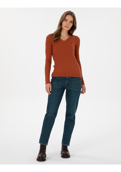 Pierre Cardin Kadın Tarçın Kazak /triko 50317062-vr191 Tarçın