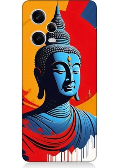 Xiaomi Redmi Note 12 Pro 5g Uyumlu Budha Heykeli Desenli Silikon Kılıf