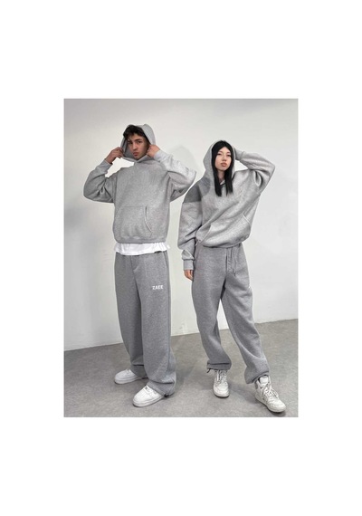 Zaee Zaeestudıo Renge Renk Baskılı Oversize Sweatshirt Gümüş Gri