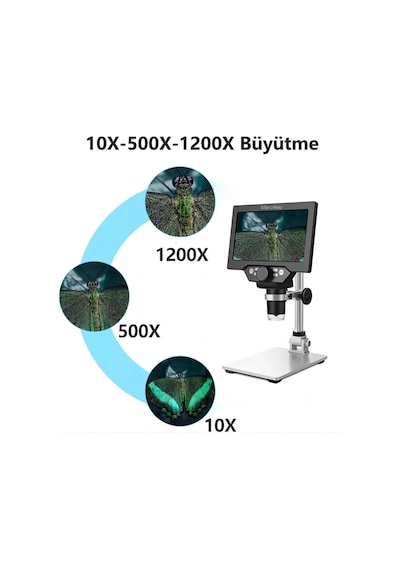 1000x Dijital 1080p 4.3 İnç Lcd Ekranlı Usb Hd Mikroskop