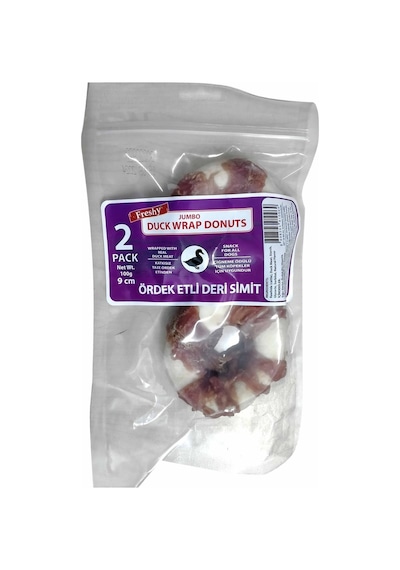 Freshy Duck Wrap Donuts Ördekli Simit Köpek Ödül Kemikleri 2'li 9 CM 100 G
