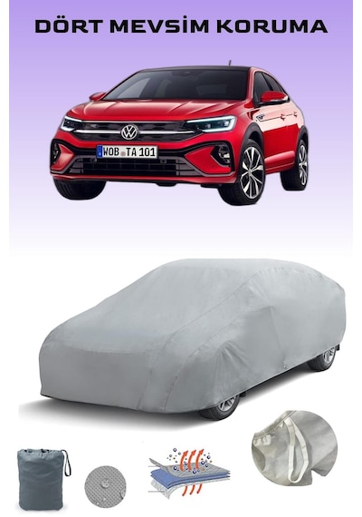 Volkswagen Taigo İle Uyumlu Araba Brandası, Oto Branda, Araba Çadırı, Su-güneş Geçirmez Gri
