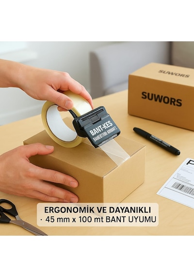 Masaüstü Bant Kesme Aparatı Kaymaz Bant Dispenseri, Ofis, Ev Ve Okul Kullanımı İçin Pratik Bantlık, Şeffaf Bant Kesici Diğer