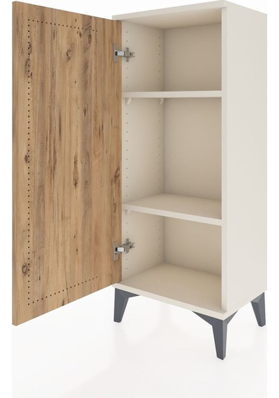 Arges Komodin 2 Raflı Tek Kapaklı 44x30x106 Aytaşı-çam Aytaşı