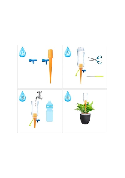 Sunup Çiçek Sulama Damlama Sistemi 10lu Paket Çiçek Bitki Sulama Aparatı