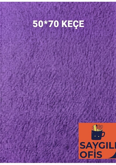 50x70 Cm Keçe 2.0 Mm 1 Adet Renkli Hobi Keçesi Elişi Keçesi Anasınıfı Kreş Mor - Lila