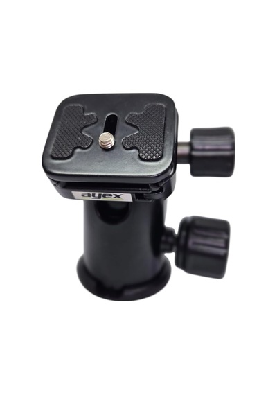 Kh-02 Ball Head Tripod Kafa, 360 Pan Tilt, 10kg Taşıma Kapasiteli, 1/4" Vida Uyumlu, Hızlı Bağlantı Plakalı Metal Kamera Kafası