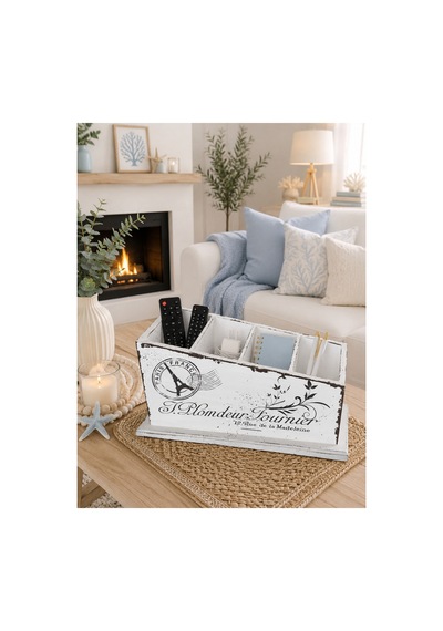 Kumandalık Düzenleyici 25cm 13cm 13cm Orta Sehpa Dekoru Ev Dekorasyon Ürünleri Mavi - 909307127