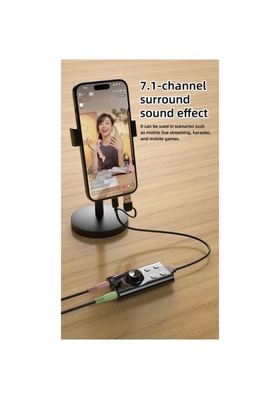 Cr67 Usb / Type-c Harici Ses Kartı 7.1 Gaming Audio Mixer, Reverb Efektli Yayıncı Ve Mikrofon Mikseri