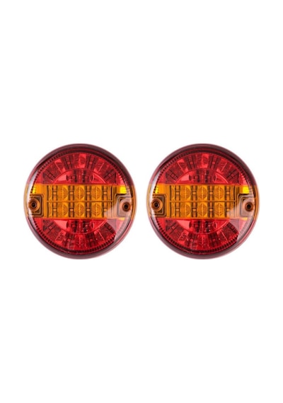 Tır Dorse Çekici Led Arka Stop Lambası 2 Adet 24 Volt Yuvarlak St