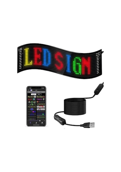 Northcity 16x96 Led Yazı Paneli 60 Cm Esnek Rgb Işıklı Programlanabilir Ekran