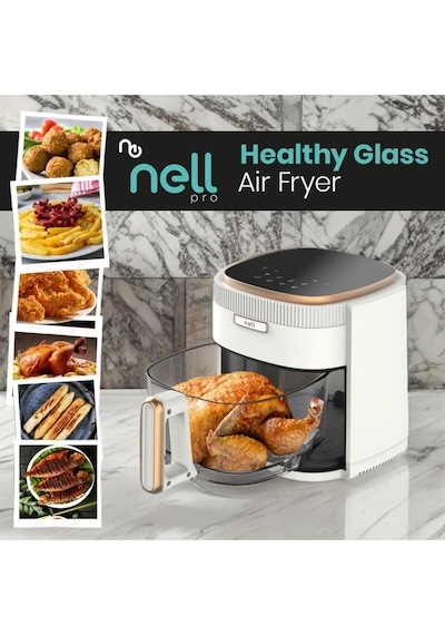 Nell Healthy Glass Cam Air Fryer 4,5 Lt Ep9930