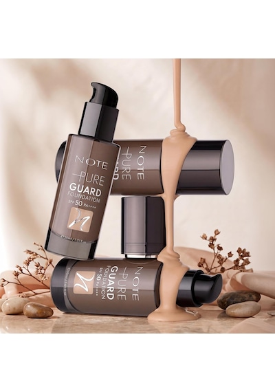 Pure Guard Foundation 130 Classic Beige Spf 50 Yoğun Kapatıcı Saten Bitişli Fondöten