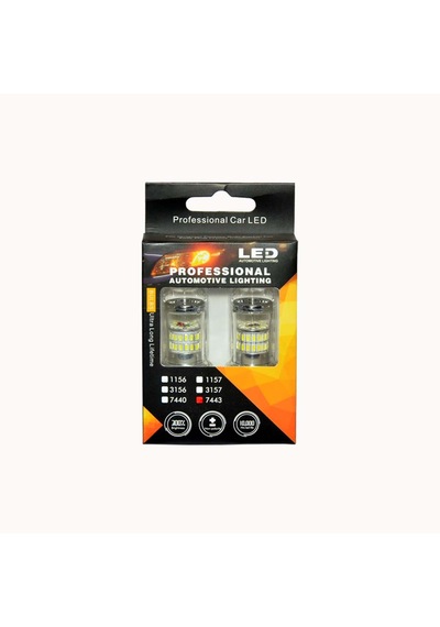 Set Ampul Büyük Dipsiz Çift Duy 48 Led Beyaz 7443 Cn-T20Dw