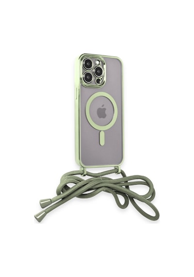 Apple iPhone Uyumlu 12 Pro Kılıf Divo Lazer Askılı Magsafe Kapak - Koyu Yeşil Bzsxx00 1