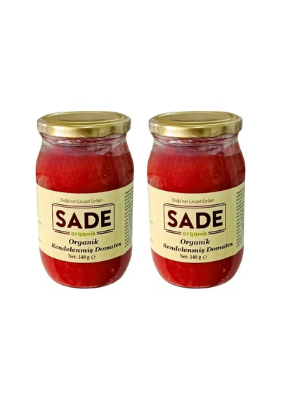 Sade Organik Rendelenmiş Domates 340 Gr 2 Li Paket 340 G