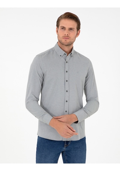 Pierre Cardin Desenli Erkek Gömlek - Haki 50297998-VR027