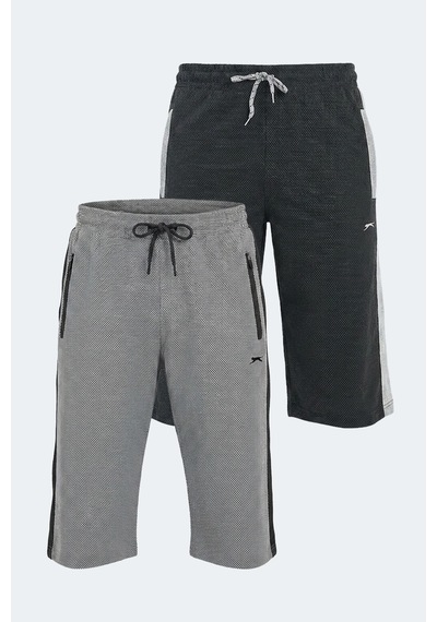 Slazenger Narayan 2 Li Set Erkek Siyah - Gri Şort