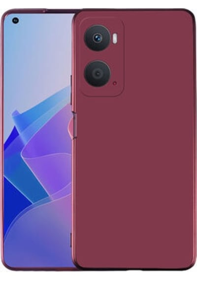 Oppo A96 4g Kılıf Esnek Yapılı İnce Slim Silikon Kapak Ryc/premier Bordo